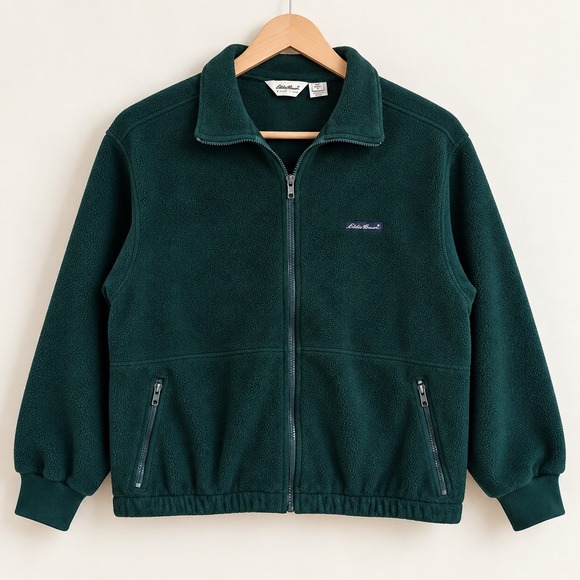 Eddie Bauer Other - Eddie Bauer Mens Vintage Polartec Fleece Jacket Forest Green Full Zip Large